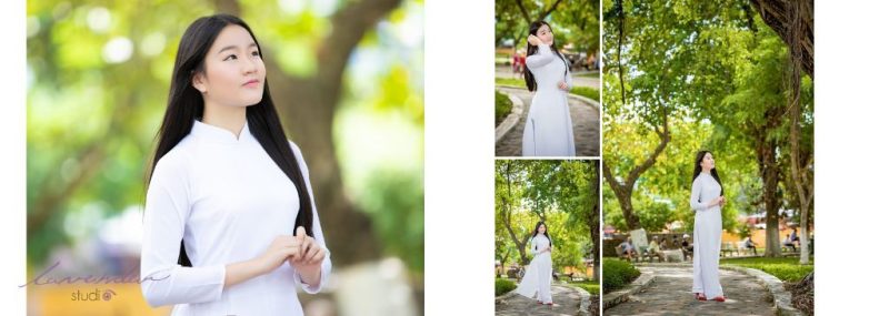 ảnh áo dài lavender